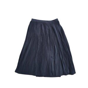 Calvin Klein Womens Pleated A-Line Skirt Navy Size 2 Knee Length Lightweight